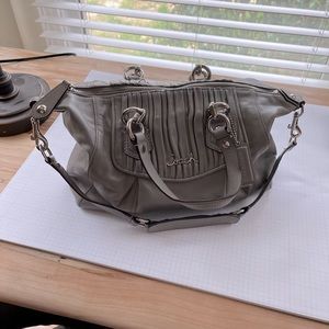 Coach Ashley Gathered Satchel - Gray
